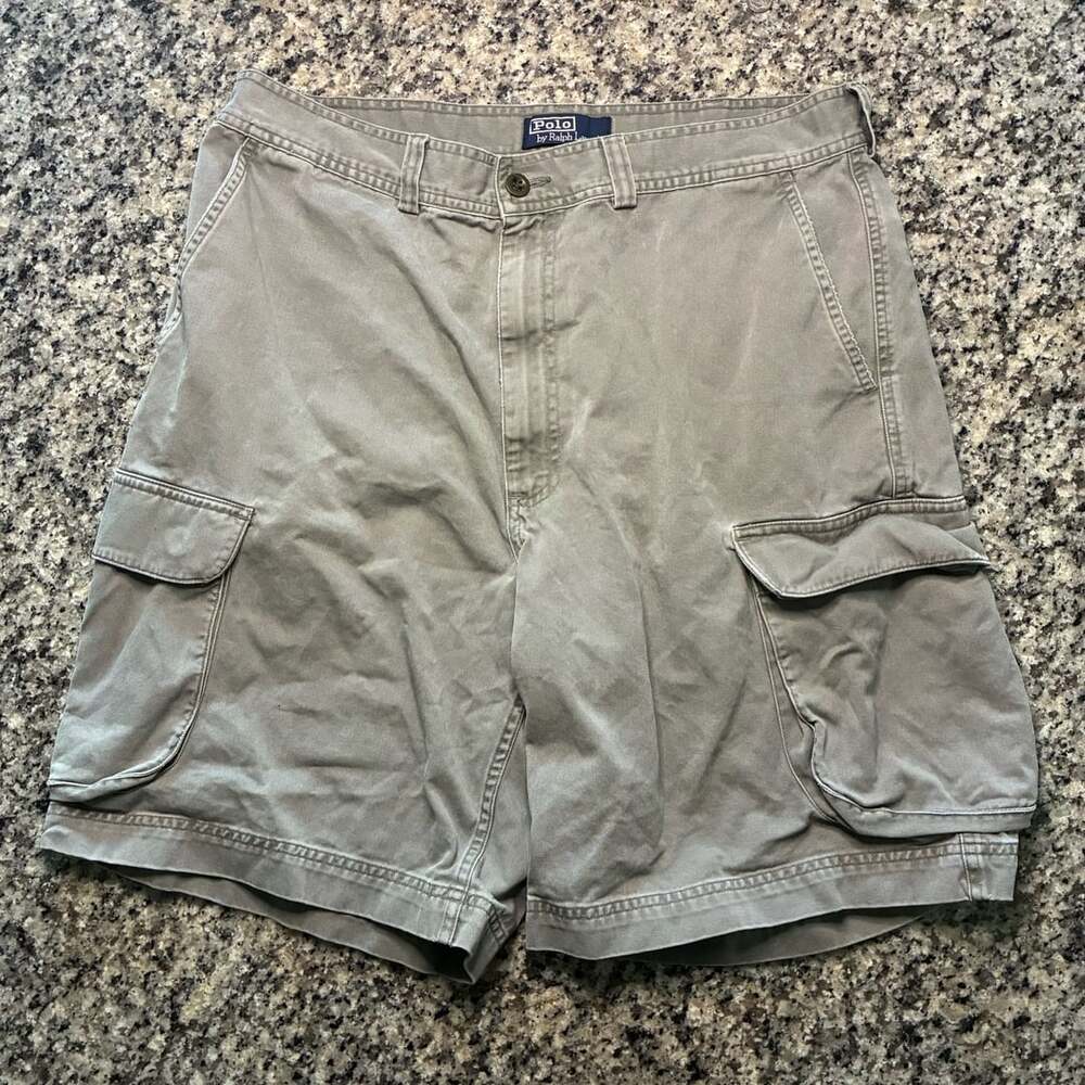 Vintage Polo Ralph Lauren Kendall Cargo Shorts Men Size 35 Gray